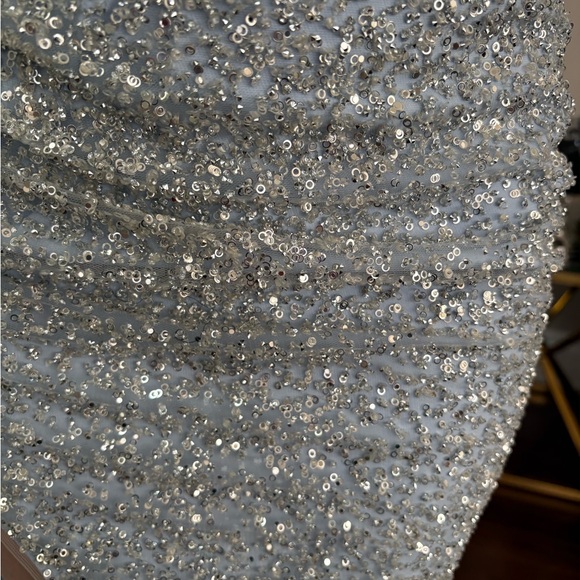 Elegant Silver Evening Dress - Picture 7 of 10